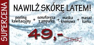 Peeling kawitacyjny + sonoforeza w BOGATYM PAKIECIE KOSMETYCZNYM!